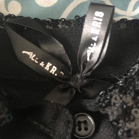 Black Sheer Rhinestone Buttonup! - Picture 4 of 8